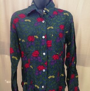 Vintage GUESS Floral Button Up Shirt S